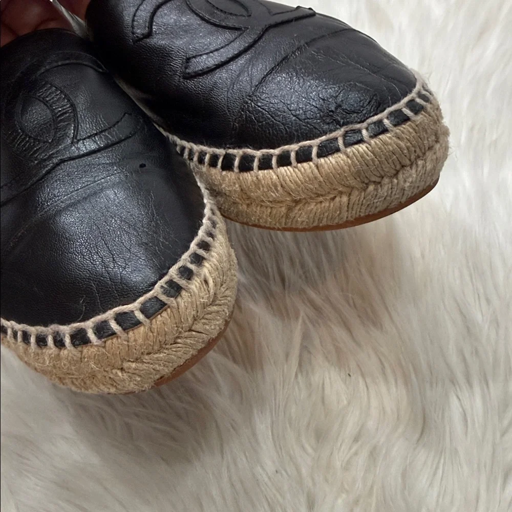 CHANEL Lambskin CC Espadrilles